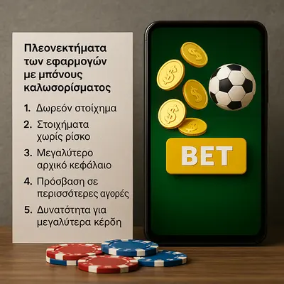 καλύτερες στοιχηματικές εφαρμογές με μπόνους εγγραφής